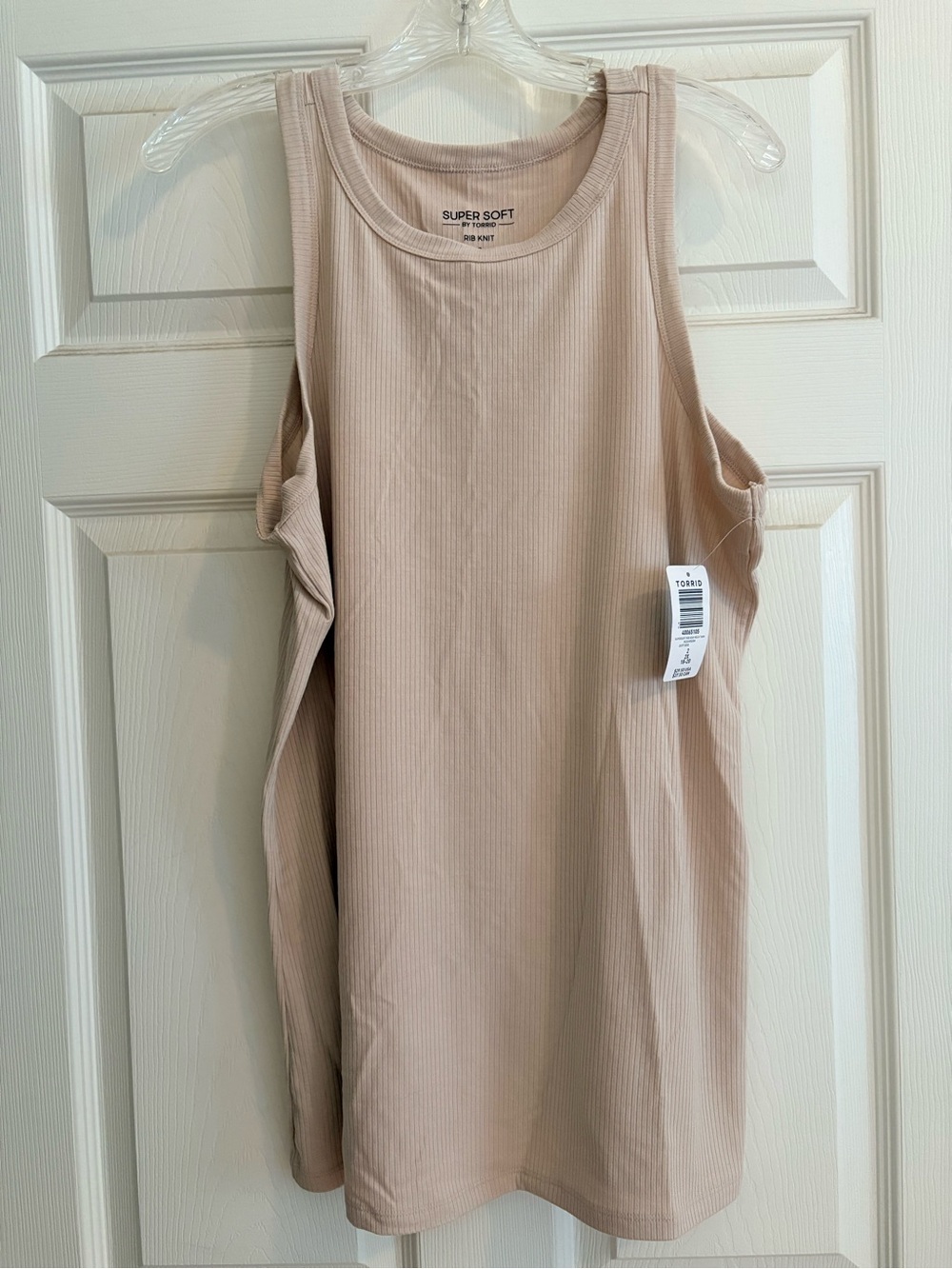torrid Beige Ribbed Tank Top